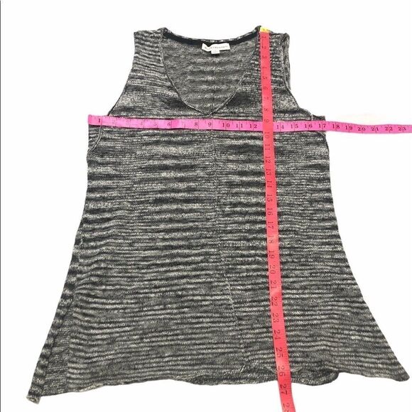 WHITE + warren marled gray knitted sleeveless - Picture 6 of 6